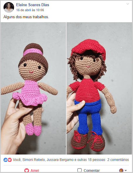 amigurumi menina e menino
